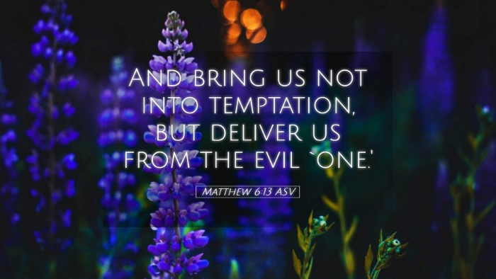 Picture 05 - Matthew 6:13 ASV Desktop Wallpaper - And bring us not into temptation, but deliver us - Desktop Bible Verse Wallpaper