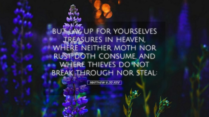 Picture 05 - Matthew 6:20 ASV Desktop Wallpaper - but lay up for yourselves treasures in heaven, - Desktop Bible Verse Wallpaper