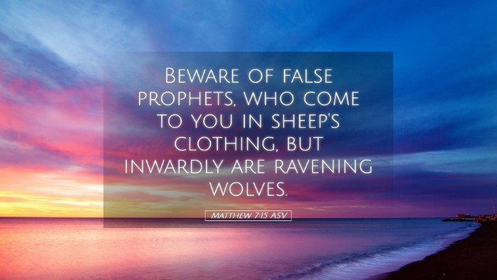Picture 05 - Matthew 7:15 ASV Desktop Wallpaper - Beware of false prophets, who come to you in - Desktop Bible Verse Wallpaper