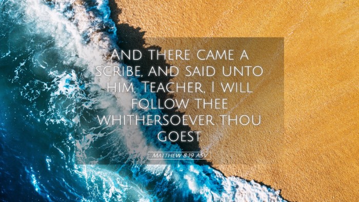 Picture 05 - Matthew 8:19 ASV Desktop Wallpaper - And there came a scribe, and said unto him, - Desktop Bible Verse Wallpaper