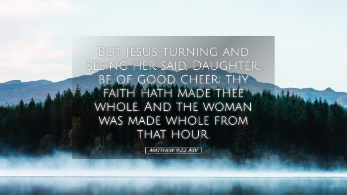 Picture 05 - Matthew 9:22 ASV Desktop Wallpaper - But Jesus turning and seeing her said, Daughter, - Desktop Bible Verse Wallpaper