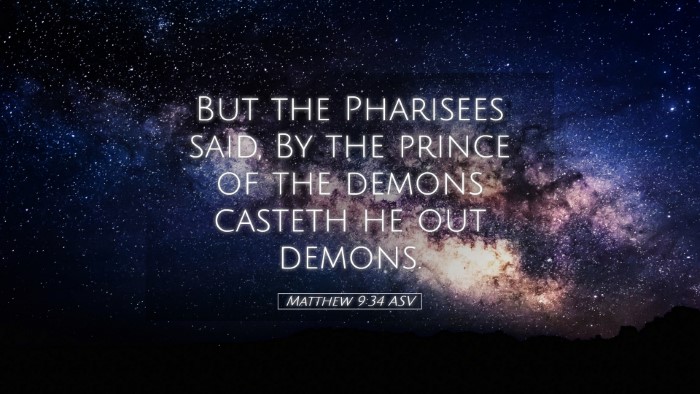 Picture 05 - Matthew 9:34 ASV Desktop Wallpaper - But the Pharisees said, By the prince of the - Desktop Bible Verse Wallpaper