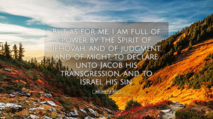 Picture 05 - Micah 3:8 ASV Desktop Wallpaper - But as for me, I am full of power by the Spirit - Desktop Bible Verse Wallpaper
