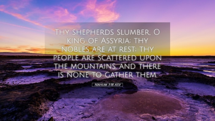Picture 05 - Nahum 3:18 ASV Desktop Wallpaper - Thy shepherds slumber, O king of Assyria; thy - Desktop Bible Verse Wallpaper
