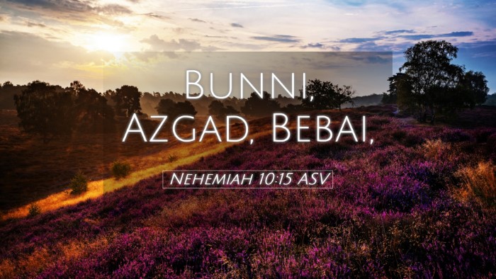 Picture 05 - Nehemiah 10:15 ASV Desktop Wallpaper - Bunni, Azgad, - Desktop Bible Verse Wallpaper