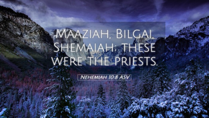 Picture 05 - Nehemiah 10:8 ASV Desktop Wallpaper - Maaziah, Bilgai, Shemaiah; these were the - Desktop Bible Verse Wallpaper
