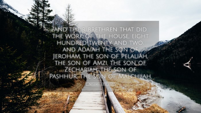 Picture 05 - Nehemiah 11:12 ASV Desktop Wallpaper - and their brethren that did the work of the - Desktop Bible Verse Wallpaper
