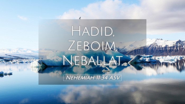 Picture 05 - Nehemiah 11:34 ASV Desktop Wallpaper - Hadid, Zeboim, - Desktop Bible Verse Wallpaper