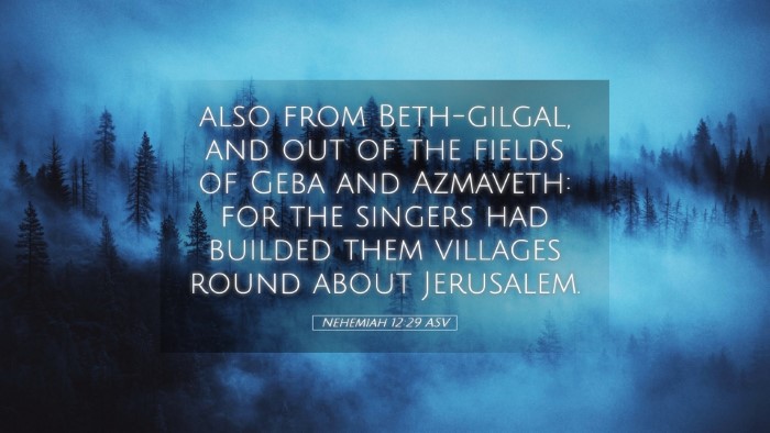 Picture 05 - Nehemiah 12:29 ASV Desktop Wallpaper - also from Beth-gilgal, and out of the fields of - Desktop Bible Verse Wallpaper