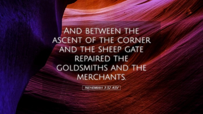 Picture 05 - Nehemiah 3:32 ASV Desktop Wallpaper - And between the ascent of the corner and the - Desktop Bible Verse Wallpaper