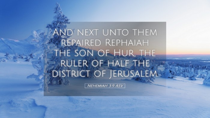 Picture 05 - Nehemiah 3:9 ASV Desktop Wallpaper - And next unto them repaired Rephaiah the son of - Desktop Bible Verse Wallpaper