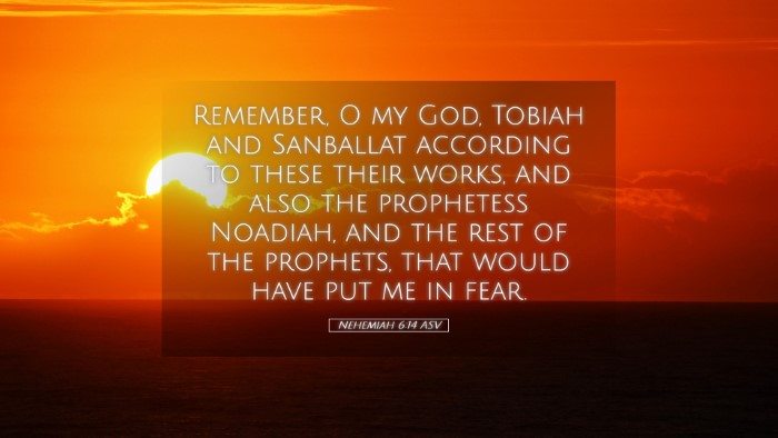 Picture 05 - Nehemiah 6:14 ASV Desktop Wallpaper - Remember, O my God, Tobiah and Sanballat - Desktop Bible Verse Wallpaper
