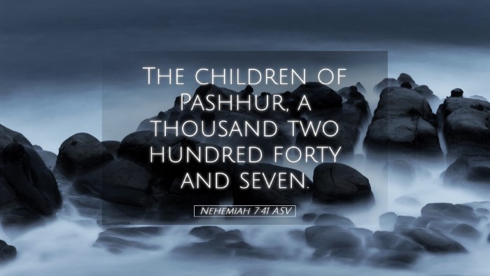 Picture 05 - Nehemiah 7:41 ASV Desktop Wallpaper - The children of Pashhur, a thousand two hundred - Desktop Bible Verse Wallpaper