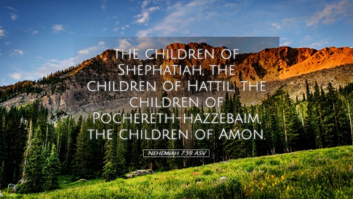 Picture 05 - Nehemiah 7:59 ASV Desktop Wallpaper - the children of Shephatiah, the children of - Desktop Bible Verse Wallpaper
