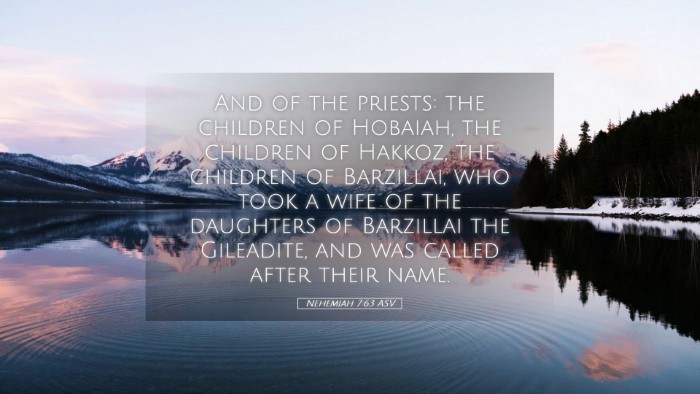 Picture 05 - Nehemiah 7:63 ASV Desktop Wallpaper - And of the priests: the children of Hobaiah, the - Desktop Bible Verse Wallpaper