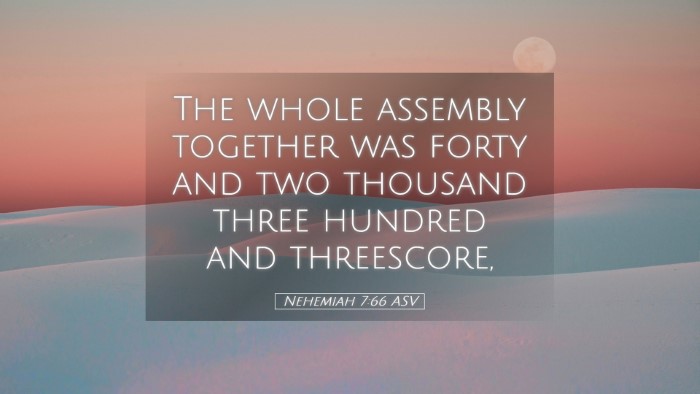 Picture 05 - Nehemiah 7:66 ASV Desktop Wallpaper - The whole assembly together was forty and two - Desktop Bible Verse Wallpaper