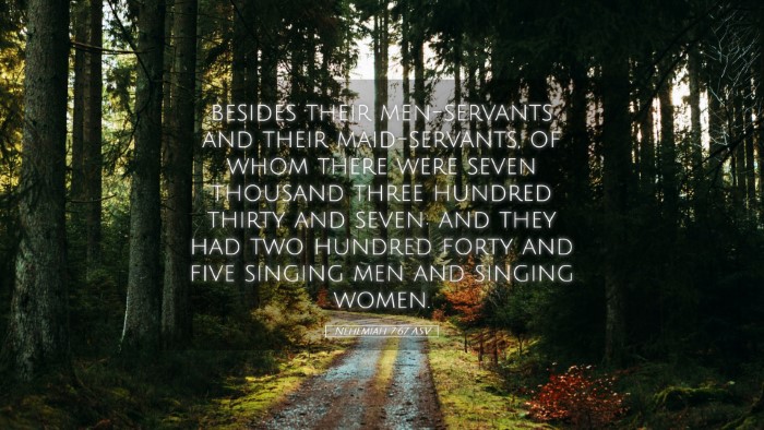 Picture 05 - Nehemiah 7:67 ASV Desktop Wallpaper - besides their men-servants and their - Desktop Bible Verse Wallpaper