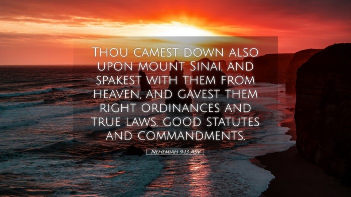 Picture 05 - Nehemiah 9:13 ASV Desktop Wallpaper - Thou camest down also upon mount Sinai, and - Desktop Bible Verse Wallpaper