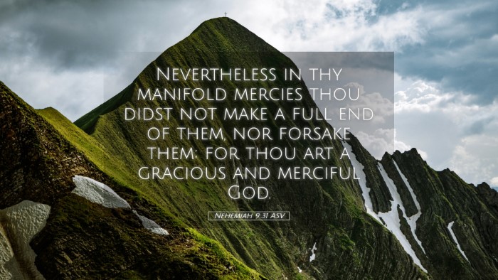 Picture 05 - Nehemiah 9:31 ASV Desktop Wallpaper - Nevertheless in thy manifold mercies thou didst - Desktop Bible Verse Wallpaper
