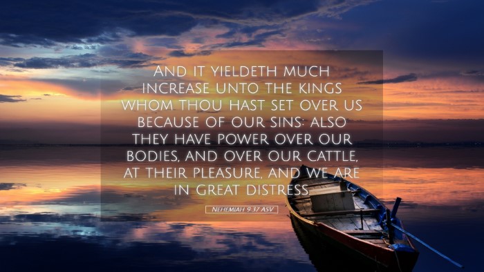Picture 05 - Nehemiah 9:37 ASV Desktop Wallpaper - And it yieldeth much increase unto the kings whom - Desktop Bible Verse Wallpaper