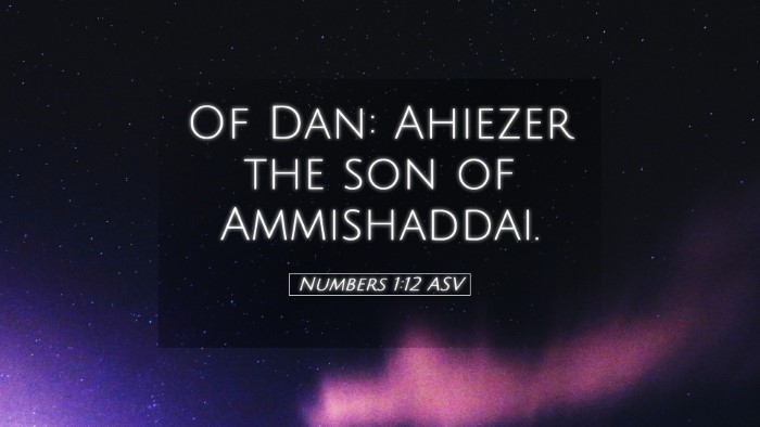 Picture 05 - Numbers 1:12 ASV Desktop Wallpaper - Of Dan: Ahiezer the son of - Desktop Bible Verse Wallpaper