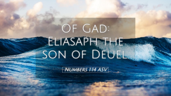 Picture 05 - Numbers 1:14 ASV Desktop Wallpaper - Of Gad: Eliasaph the son of - Desktop Bible Verse Wallpaper