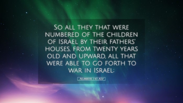 Picture 05 - Numbers 1:45 ASV Desktop Wallpaper - So all they that were numbered of the children of - Desktop Bible Verse Wallpaper