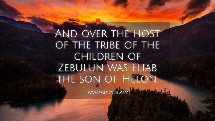 Picture 05 - Numbers 10:16 ASV Desktop Wallpaper - And over the host of the tribe of the children of - Desktop Bible Verse Wallpaper