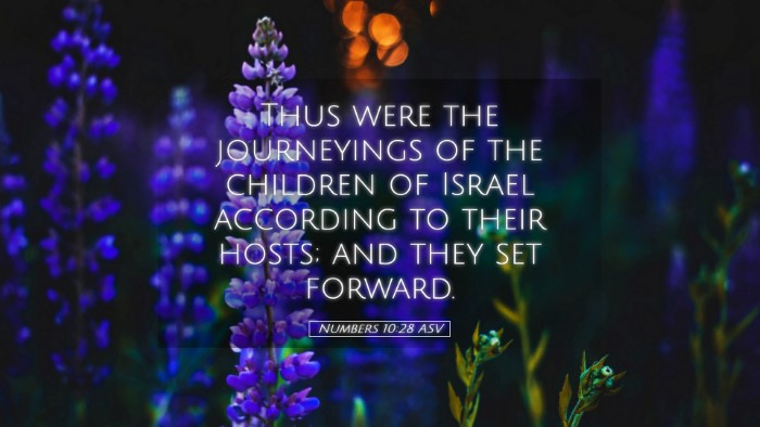 Picture 05 - Numbers 10:28 ASV Desktop Wallpaper - Thus were the journeyings of the children of - Desktop Bible Verse Wallpaper