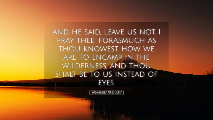 Picture 05 - Numbers 10:31 ASV Desktop Wallpaper - And he said, Leave us not, I pray thee; forasmuch - Desktop Bible Verse Wallpaper