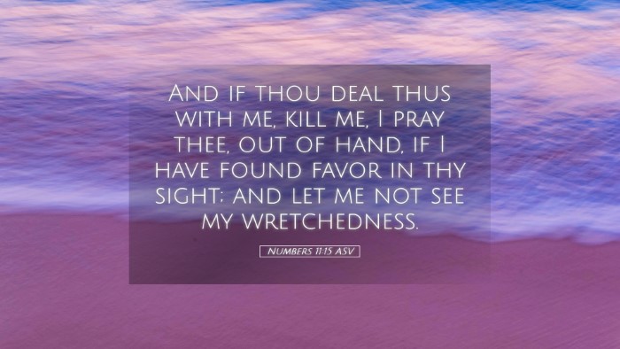 Picture 05 - Numbers 11:15 ASV Desktop Wallpaper - And if thou deal thus with me, kill me, I pray - Desktop Bible Verse Wallpaper