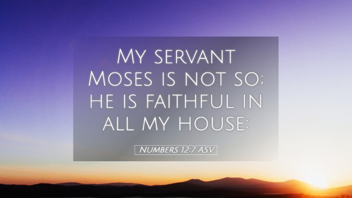 Picture 05 - Numbers 12:7 ASV Desktop Wallpaper - My servant Moses is not so; he is faithful in all - Desktop Bible Verse Wallpaper