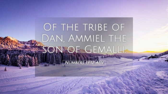 Picture 05 - Numbers 13:12 ASV Desktop Wallpaper - Of the tribe of Dan, Ammiel the son of - Desktop Bible Verse Wallpaper
