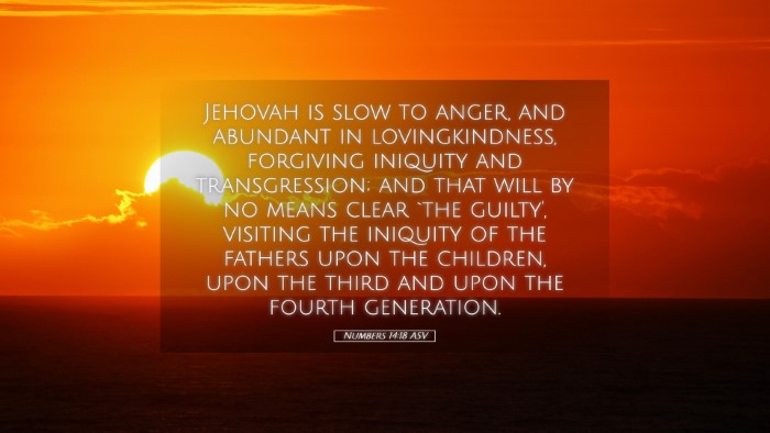 Picture 05 - Numbers 14:18 ASV Desktop Wallpaper - Jehovah is slow to anger, and abundant in - Desktop Bible Verse Wallpaper