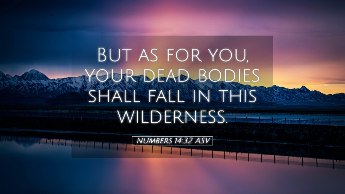 Picture 05 - Numbers 14:32 ASV Desktop Wallpaper - But as for you, your dead bodies shall fall in - Desktop Bible Verse Wallpaper