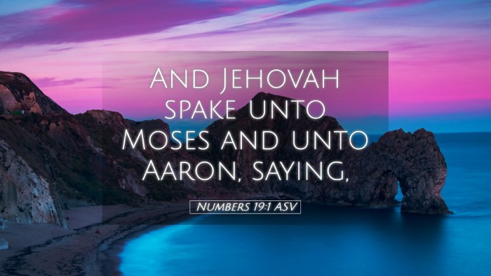 Picture 05 - Numbers 19:1 ASV Desktop Wallpaper - And Jehovah spake unto Moses and unto Aaron, - Desktop Bible Verse Wallpaper