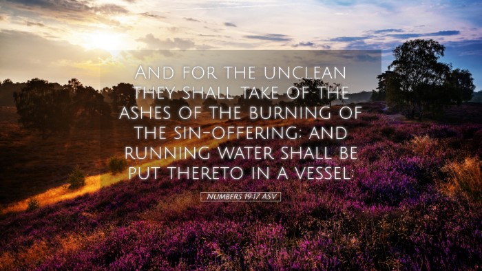 Picture 05 - Numbers 19:17 ASV Desktop Wallpaper - And for the unclean they shall take of the ashes - Desktop Bible Verse Wallpaper