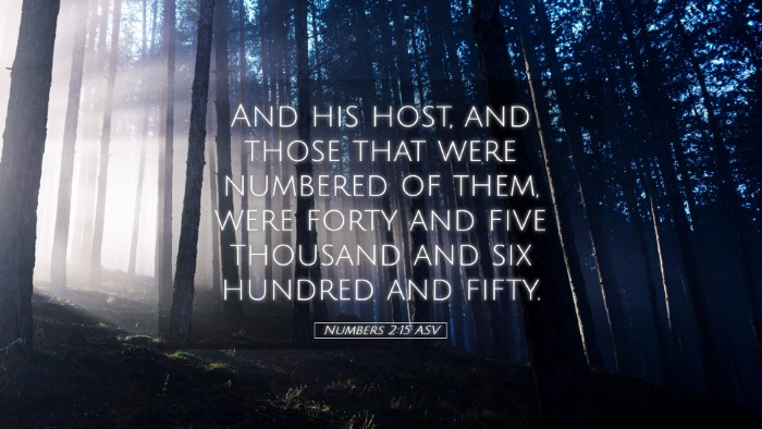 Picture 05 - Numbers 2:15 ASV Desktop Wallpaper - And his host, and those that were numbered of - Desktop Bible Verse Wallpaper