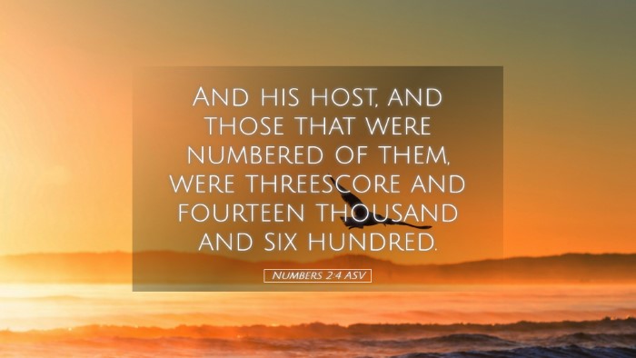Picture 05 - Numbers 2:4 ASV Desktop Wallpaper - And his host, and those that were numbered of - Desktop Bible Verse Wallpaper