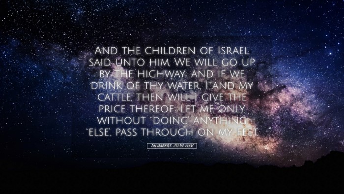 Picture 05 - Numbers 20:19 ASV Desktop Wallpaper - And the children of Israel said unto him, We will - Desktop Bible Verse Wallpaper