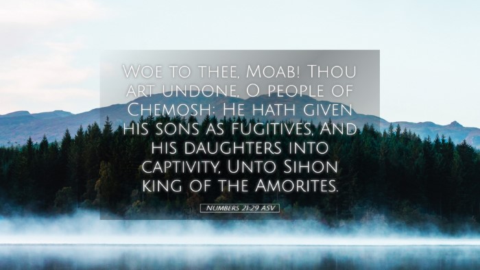 Picture 05 - Numbers 21:29 ASV Desktop Wallpaper - Woe to thee, Moab! Thou art undone, O people of - Desktop Bible Verse Wallpaper