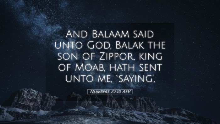 Picture 05 - Numbers 22:10 ASV Desktop Wallpaper - And Balaam said unto God, Balak the son of - Desktop Bible Verse Wallpaper