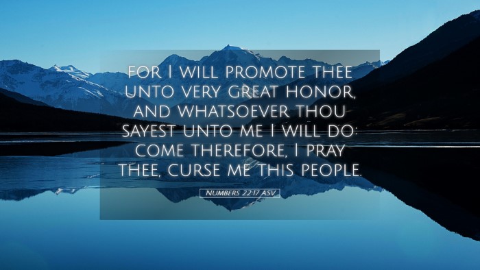 Picture 05 - Numbers 22:17 ASV Desktop Wallpaper - for I will promote thee unto very great honor, - Desktop Bible Verse Wallpaper