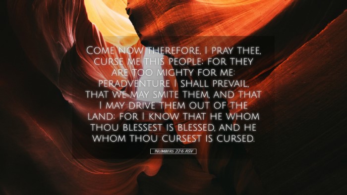 Picture 05 - Numbers 22:6 ASV Desktop Wallpaper - Come now therefore, I pray thee, curse me this - Desktop Bible Verse Wallpaper