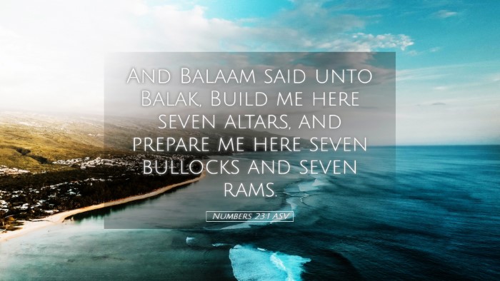 Picture 05 - Numbers 23:1 ASV Desktop Wallpaper - And Balaam said unto Balak, Build me here seven - Desktop Bible Verse Wallpaper