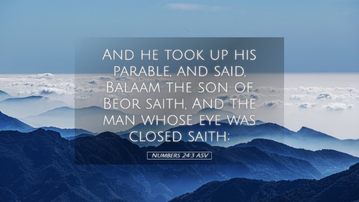 Picture 05 - Numbers 24:3 ASV Desktop Wallpaper - And he took up his parable, and said, Balaam the - Desktop Bible Verse Wallpaper