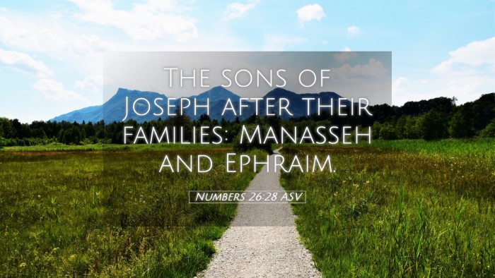 Picture 05 - Numbers 26:28 ASV Desktop Wallpaper - The sons of Joseph after their families: Manasseh - Desktop Bible Verse Wallpaper