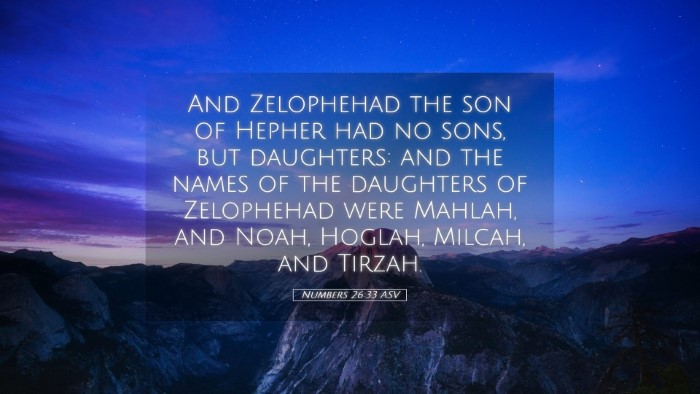 Picture 05 - Numbers 26:33 ASV Desktop Wallpaper - And Zelophehad the son of Hepher had no sons, but - Desktop Bible Verse Wallpaper
