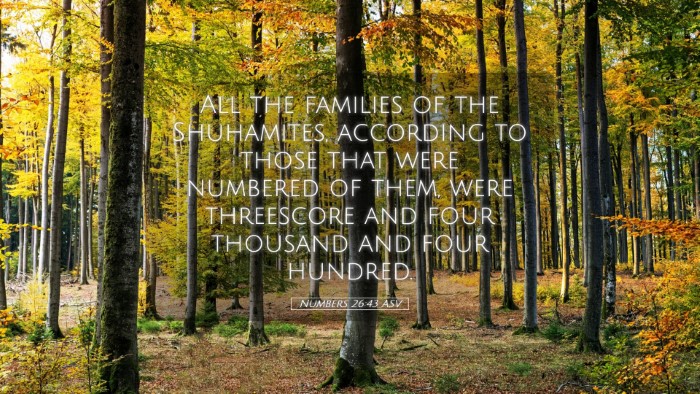 Picture 05 - Numbers 26:43 ASV Desktop Wallpaper - All the families of the Shuhamites, according to - Desktop Bible Verse Wallpaper