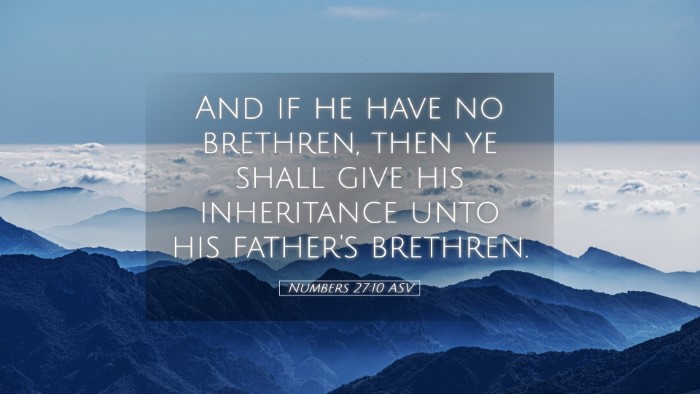 Picture 05 - Numbers 27:10 ASV Desktop Wallpaper - And if he have no brethren, then ye shall give - Desktop Bible Verse Wallpaper